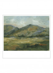 Impasto Landscape II Wall Poster Green/Beige/Blue 80 x 3.5 x 75centimeter