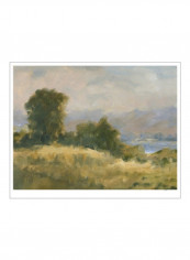 Impasto Landscape V Wall Poster Green/Beige/Blue 80 x 3.5 x 75centimeter