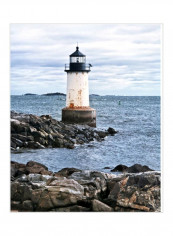 Lighthouse Views III Poster Blue/White/Black 80x85x3.5centimeter