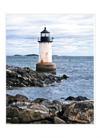 Lighthouse Views III Poster Blue/White/Black 80x85x3.5centimeter
