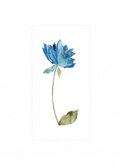 Floral Watercolor VI Wall Poster Blue/Beige 60x80x3.5centimeter