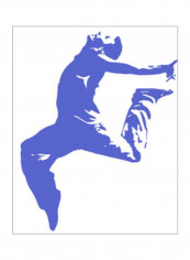 In Motion V Wall Poster Blue 75x75x3.5centimeter