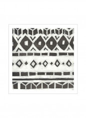 Tribal Textile IV Poster Brown/White 80x80x3.5centimeter