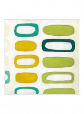 Chain Reaction I Wall Poster Green/Yellow/White 80x80x3.5centimeter