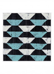 Over Under VII Poster Black/Blue/White 65x65x3.5centimeter