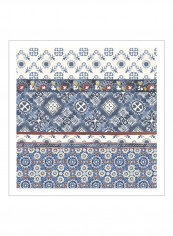 Paradiso II Wall Poster Blue/White/Brown 80x3.5x80centimeter