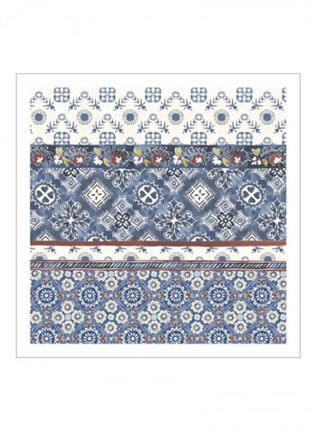 Paradiso II Wall Poster Blue/White/Brown 80x3.5x80centimeter