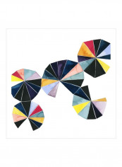Pinwheel Bright I Wall Poster Blue/Pink/Yellow 80x80x3.5centimeter