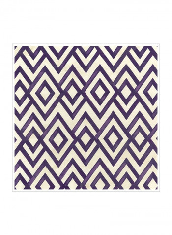 Retro Blockprint IV Posters Beige/Purple 80x80x3.5centimeter