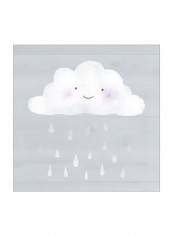 Sweet Dreams II Wall Poster Grey/White 75x75x3.5centimeter