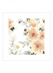 Blush Garden II Poster Orange/Grey 80x80x3.5centimeter