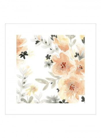 Blush Garden II Poster Orange/Grey 80x80x3.5centimeter