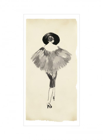 Fashion Glimpse III Poster Black/Beige 75x90x3.5centimeter