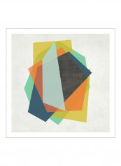 Integer I Wall Poster Grey/Orange/Yellow 80x3.5x80centimeter