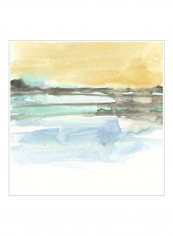 Mountains To Sea IX Poster Yellow/Blue 65x65x3.5centimeter