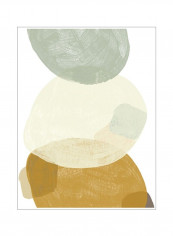 Platelet IV Poster White/Grey/Yellow 80x80x3.5centimeter