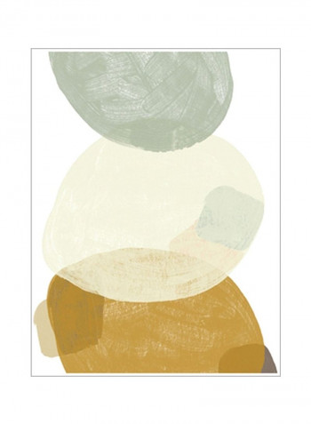 Platelet IV Poster White/Grey/Yellow 80x80x3.5centimeter