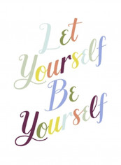 Be Yourself I Poster Blue/Green/Orange 75x80x3.5centimeter