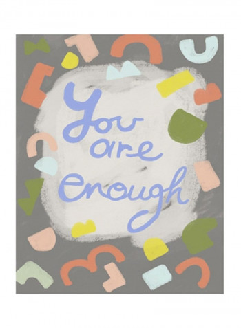 Her Voice II Poster White/Green/Blue 80x85x3.5centimeter