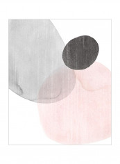 Shifting Spheres III Wall Poster Grey/Pink 80x3.5x85centimeter