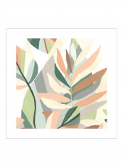 Soft Tropicals IV Poster Beige/Green/Grey 80x80x3.5centimeter