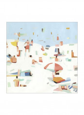 Summer Confetti III Wall Poster Blue/Red/White 80x80x3.5centimeter