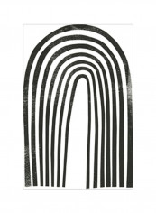 Arcobaleno Nero I Wall Poster Black/White 75x3.5x80centimeter