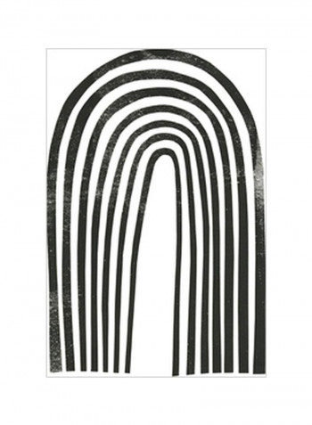 Arcobaleno Nero I Wall Poster Black/White 75x3.5x80centimeter