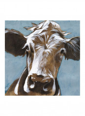 Cow Kisses II Poster Brown/White 80x80x3.5centimeter