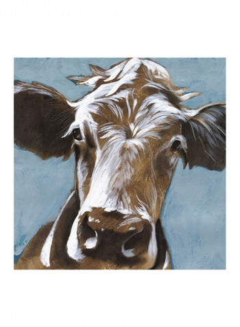 Cow Kisses II Poster Brown/White 80x80x3.5centimeter