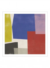 Foolscap I Poster Blue/Red/Yellow 80x80x3.5centimeter