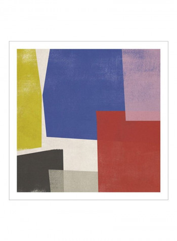 Foolscap I Poster Blue/Red/Yellow 80x80x3.5centimeter
