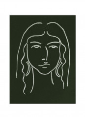 Malachite Portrait VI Poster Black/White 75x80x3.5centimeter
