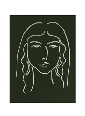 Malachite Portrait VI Poster Black/White 75x80x3.5centimeter