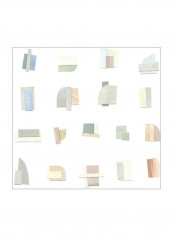 Pixelate I Poster White/Green/Beige 80x80x3.5centimeter