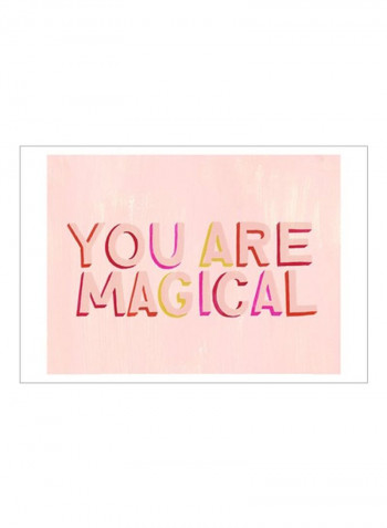 You are Powerful I Poster Pink/Purple/Red 80x75x3.5centimeter