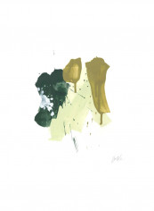 Midori II Wall Poster Beige/Green/White 65x65x3.5centimeter