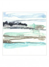 Mountains To Sea II Poster Blue/Brown 65x65x3.5centimeter