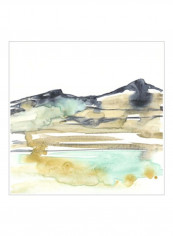 Mountains To Sea VI Poster Yellow/Blue 65x65x3.5centimeter
