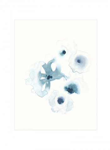 Protea IV Wall Poster White/Blue 75x80x3.5centimeter