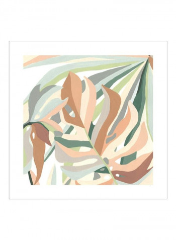 Soft Tropicals III Poster Beige/Green/Grey 80x80x3.5centimeter