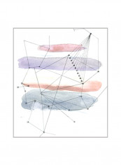 Desert Series II Wall Poster Pink/Purple/Grey 80x85x3.5centimeter