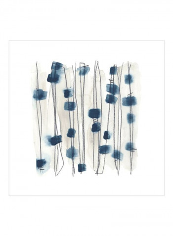 Insho VIII Wall Poster Grey/Beige/Blue 75x75x3.5centimeter