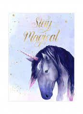 Unicorn Universe I Wall Poster Purple/Gold/Pink 75x80x3.5centimeter