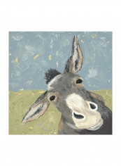 Farm Life-Mule Wall Poster Blue/Grey/Green 80x80x3.5centimeter