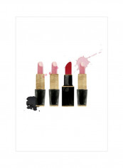 Get Glam III Wall Poster Black/Gold/Pink 75x75x3.5centimeter