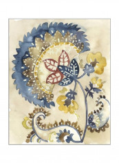 Paisley Path II Poster Blue/Yellow/Red 80x85x3.5centimeter