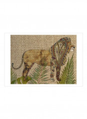 Rattan Jungle I Wall Poster Beige/Brown/Green 80x75x3.5centimeter