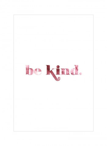 Better World I Wall Poster White/Pink 75x75x3.5centimeter