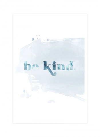 Better World III Wall Poster White/Grey/Blue 75x75x3.5centimeter